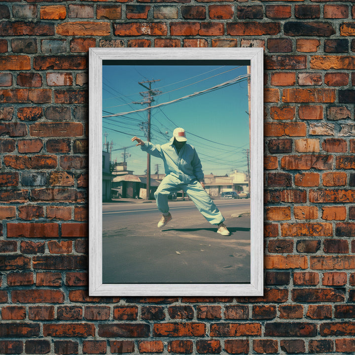 Street Dancer, Hip Hop Art, Urban Wall Art, Canvas Print, Wall Hanging, Portrait Art, Boys Bedroom Decor, College Dorm Decor, Modern Prints