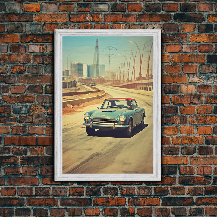 Classic Car Wall Art, Canvas Print, Wall Hanging, Portrait Art, Car Lover Gift, Sports Car Wall Art, Appreciation Gift, Apartment Wall Decor