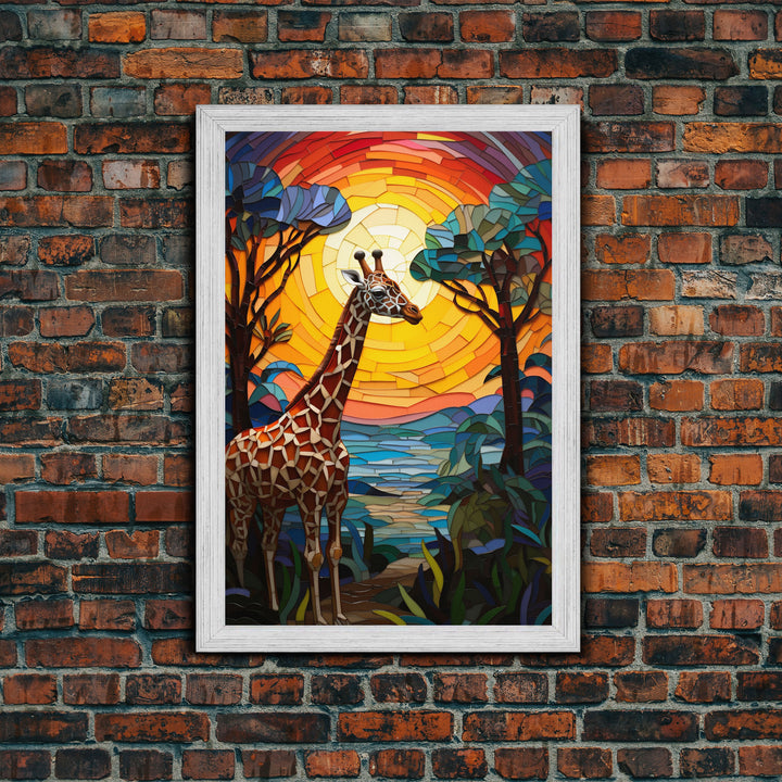 Giraffe Decor, Nursery Wall Decor, Canvas Print, Wall Hanging, Portrait Art, Giraffe Gift, Playroom Art, Safari Art, Entryway Prints