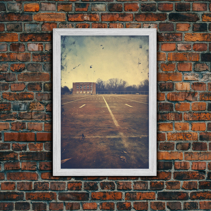 Football Field, Football Wall Art, Sports Wall Art, Canvas Print, Wall Hanging, Portrait Art, Man Cave Art, Teacher Gift, Apartment Wall Art