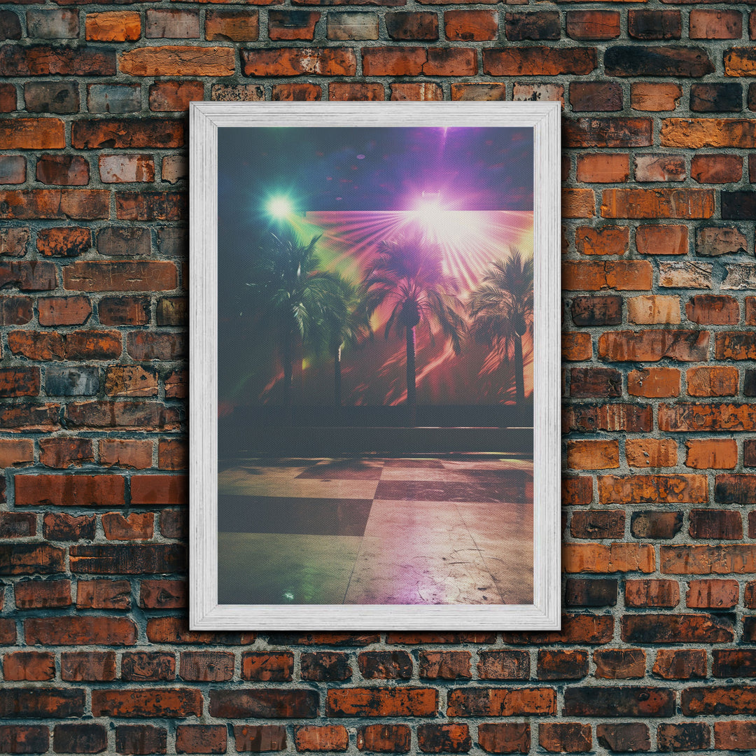 Palm Tree Wall Art, Lofi Wall Art, Modern Home Decor, Canvas Print, Wall Hanging, Portrait Art, Gift For Friend, Moody Wall Art, Room Decor