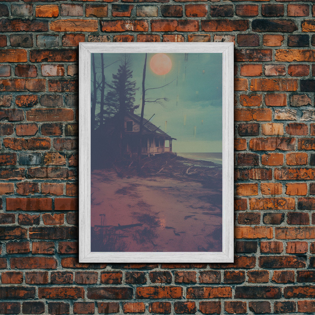 Beach House Wall Art, Beach Wall Art, Cabin Art, Canvas Print, Wall Hanging, Portrait Art, Home Wall Decor, Living Room Prints, Travel Print