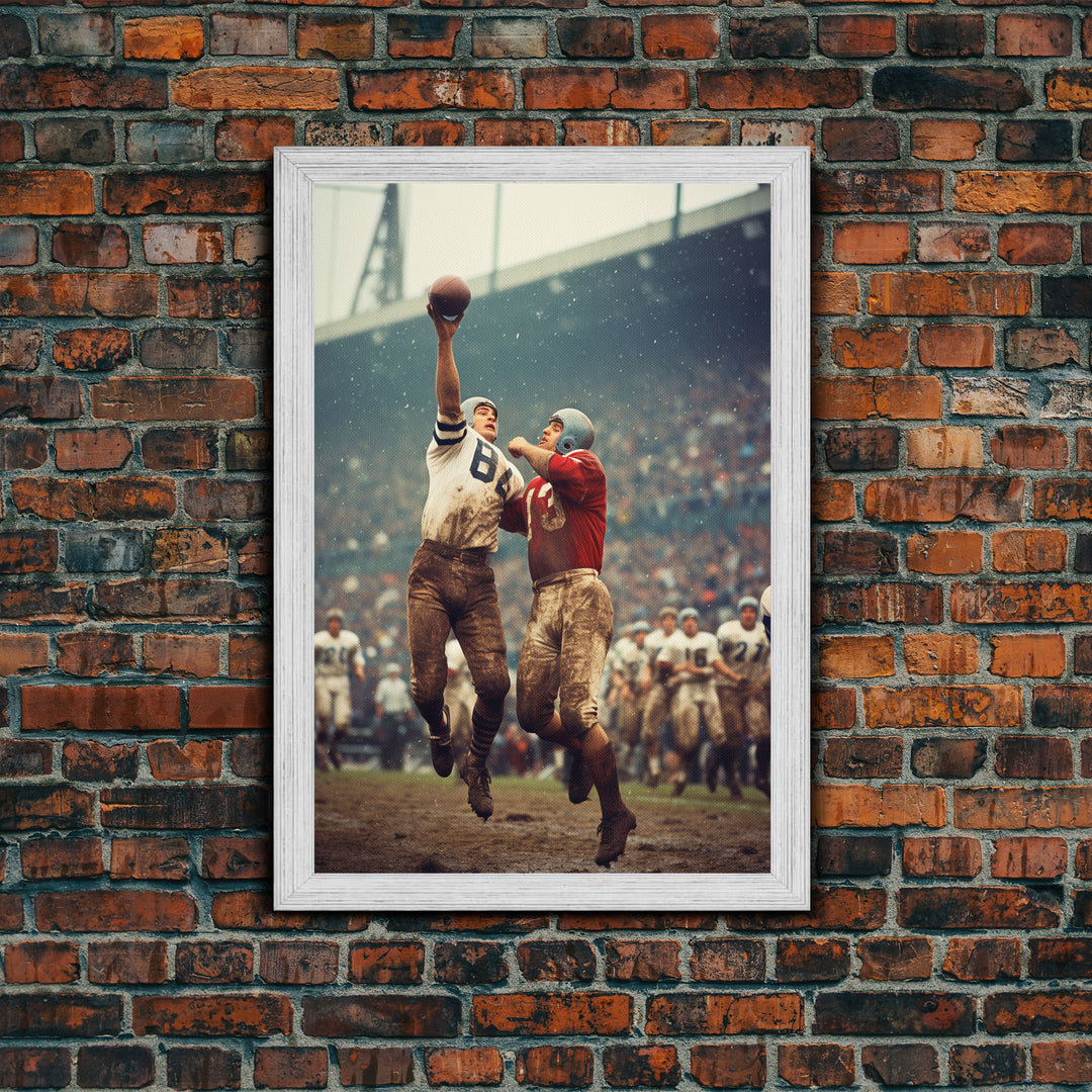 The Love Of The Game, 1920s Football, Framed Canvas Print, Footfall Fan Gift, Gift For Football Fan, Christmas Gift