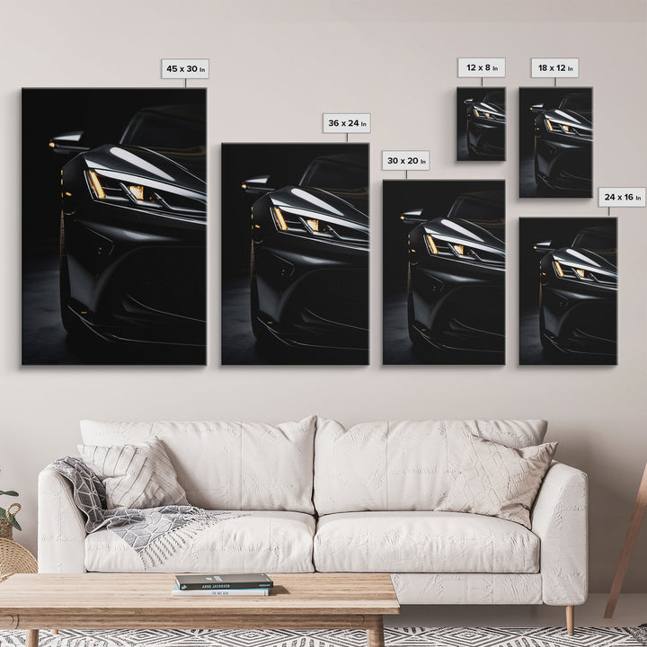 Super Car Print, Framed Canvas Art, Exotic Sports Car Wall Art / Poster Art