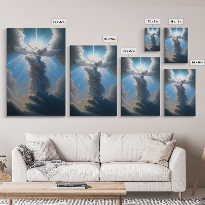 Angel Art, Framed Wall Art, Canvas Print, Angelic Art, Angel Painting, Angel Rising To The Heavens