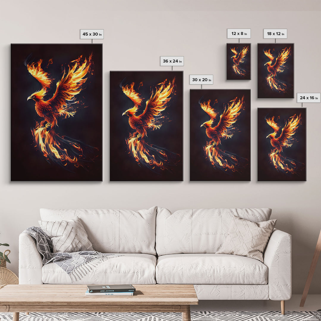 Canvas Print Of "The Phoenix" - Rebirth Art - Framed Canvas Art - Framed Wall Art