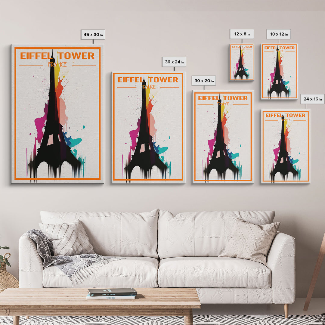 France Travel Poster, Eiffel Tower Wall Art, Paris, Europe Wall Art, Travel Wall Print, Travel Poster, Travel Wall Art, Canvas Wall Print