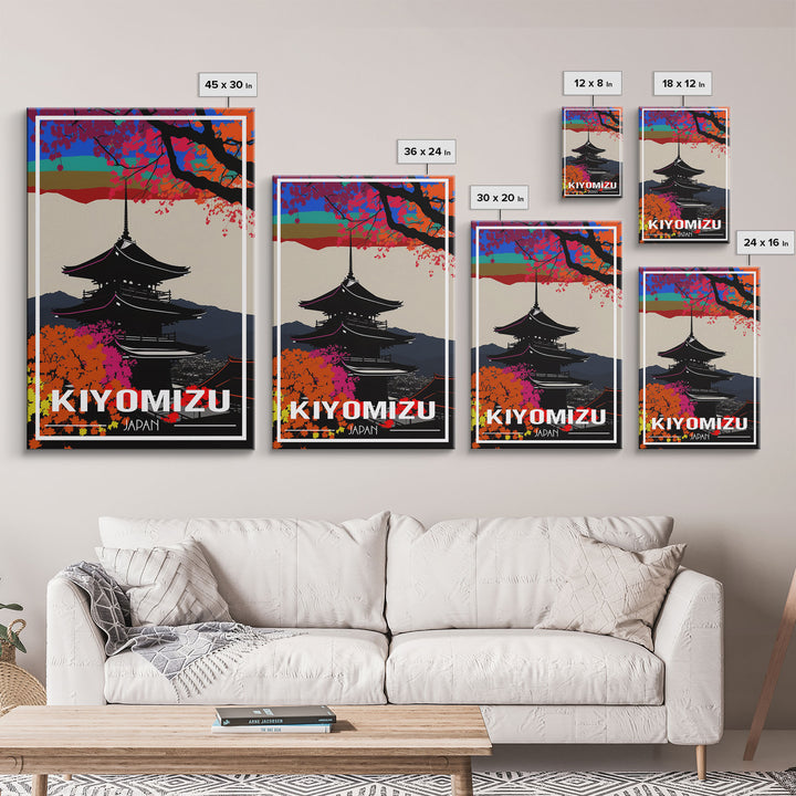 Kiyomizu Temple Wall Art, Japan Poster, Asia Wall Print, Travel Wall Print, Travel Poster, Travel Wall Art, Canvas Wall Print