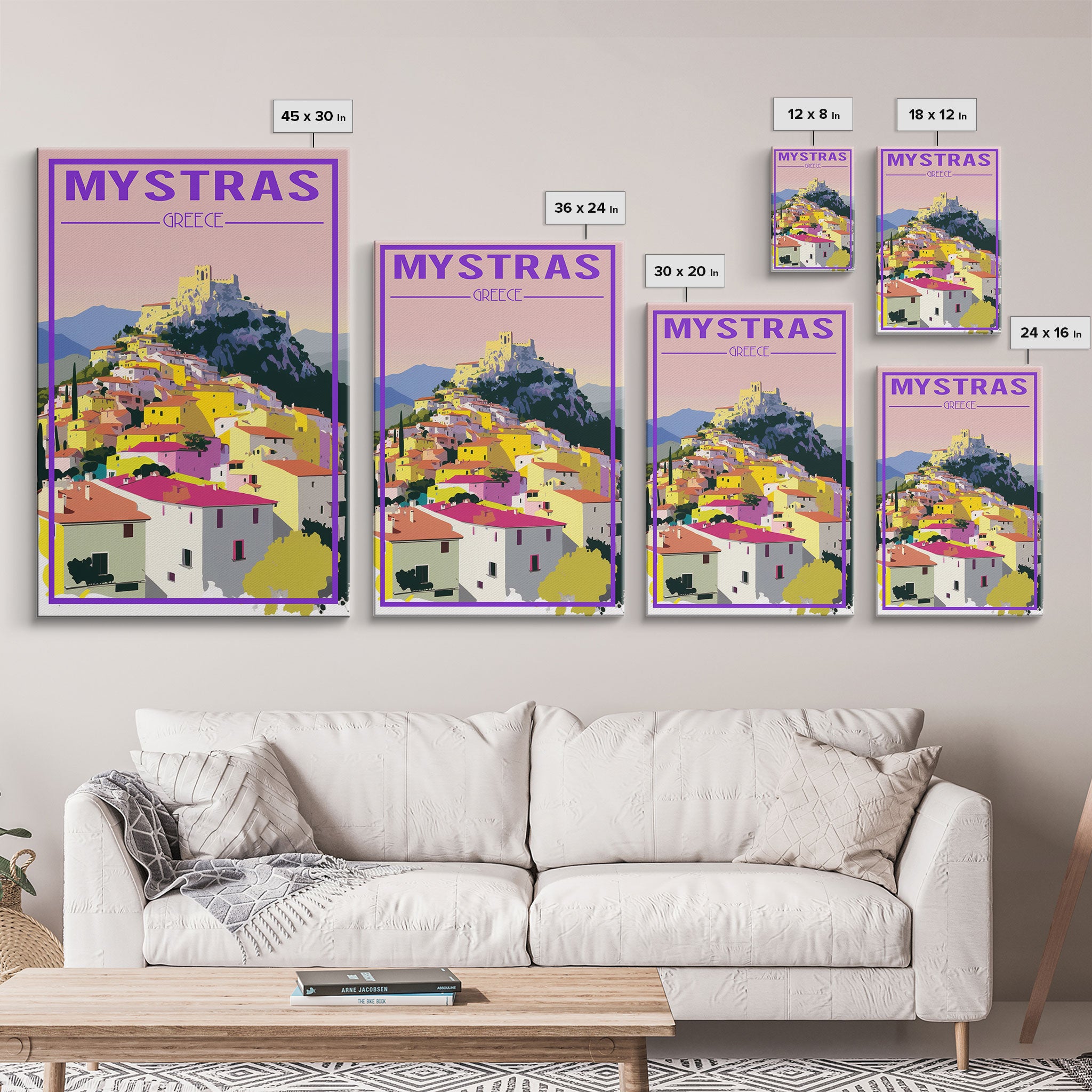 Mystras Wall Print, Greece Wall Art, Greece Prints, Europe Wall Print, Travel Wall Print, Travel Poster, Travel Wall Art, Canvas Wall Print