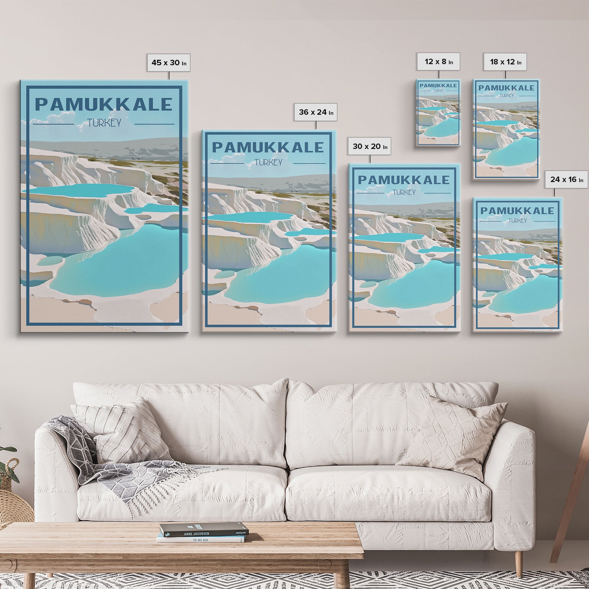 Pamukkale Wall Art, Turkey Poster, Eurasia Wall Print, Travel Wall Print, Travel Poster, Travel Wall Art, Canvas Wall Print