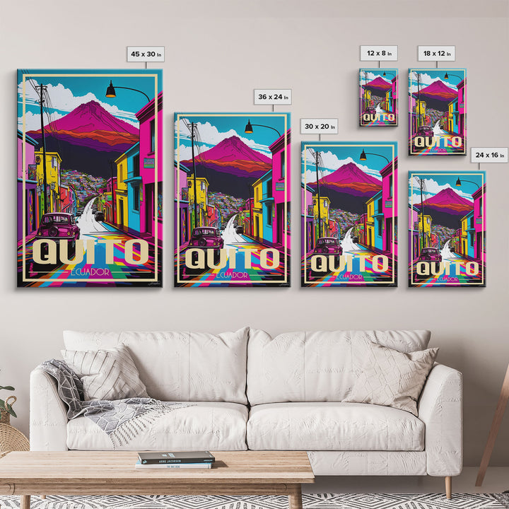 Quito Wall Art, Ecuador Poster, South America Art Print, Travel Wall Print, Travel Poster, Travel Wall Art, Canvas Wall Print