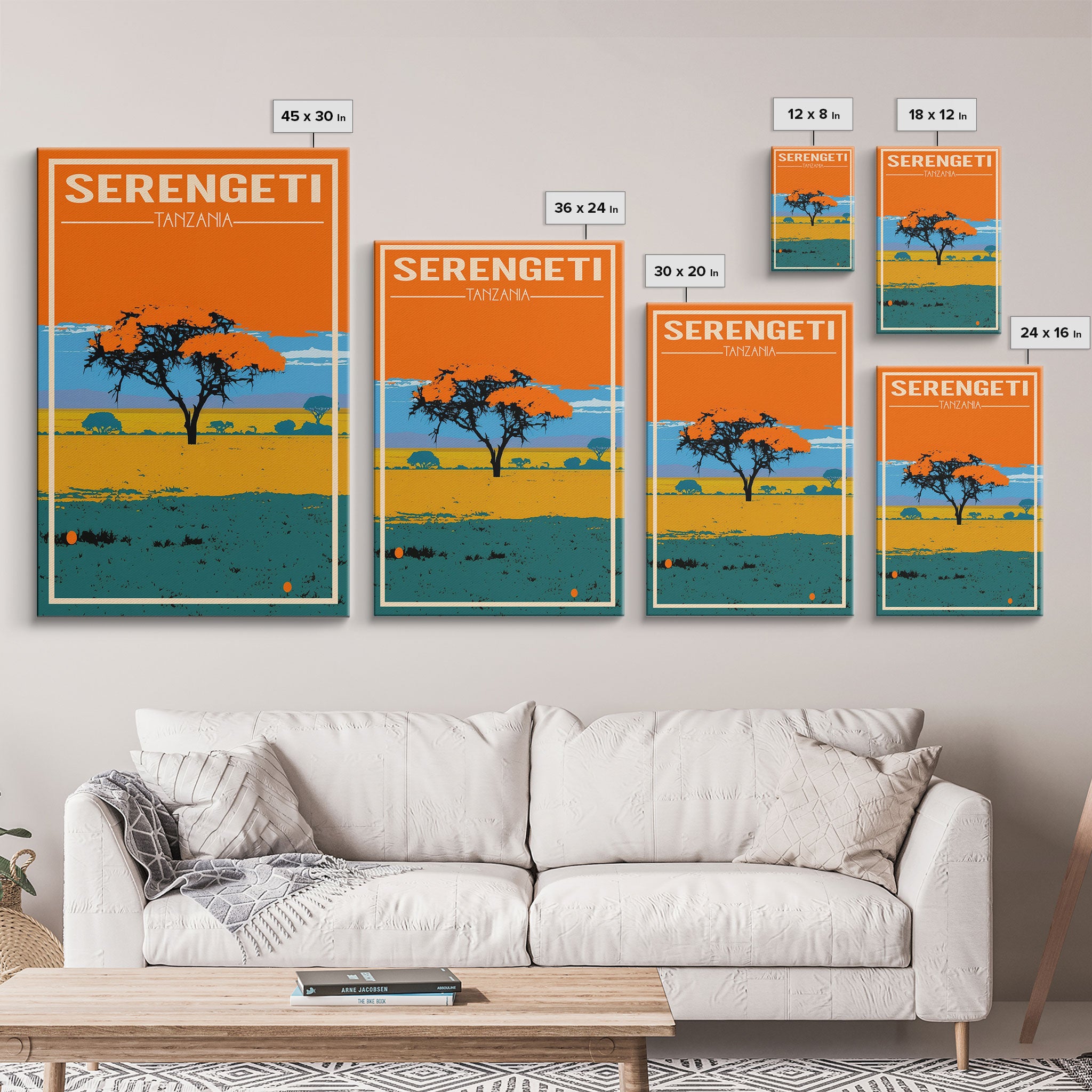 Serengeti Wall Print, Tanzania Wall Art, Africa Poster, Safari Art, Travel Wall Print, Travel Poster, Travel Wall Art, Canvas Wall Print