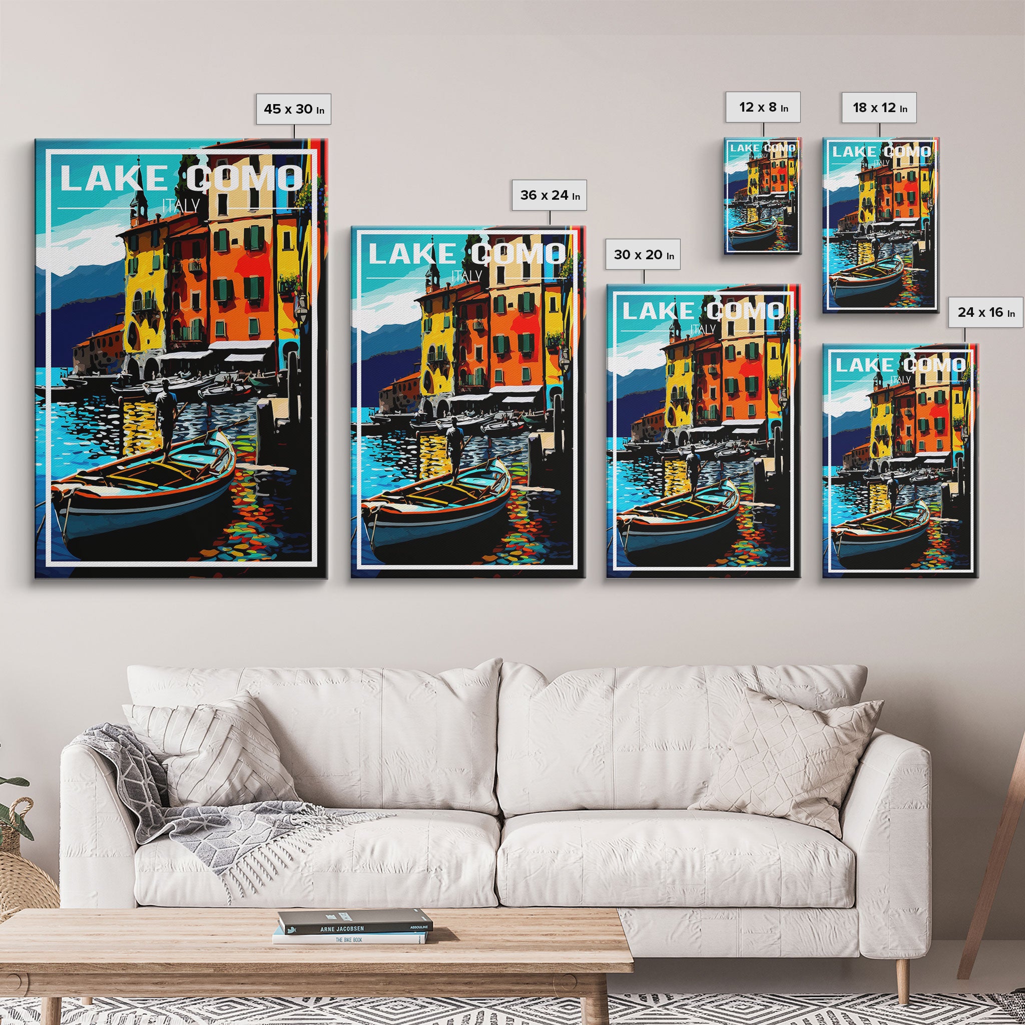 Lake Como Wall Poster, Italy Wall Art, Europe Poster, Italy Poster, Travel Wall Print, Travel Poster, Travel Wall Art, Canvas Wall Print