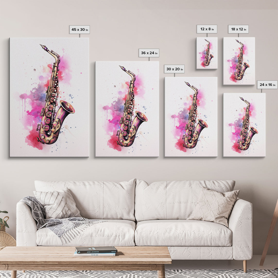 Saxophone Graffiti Wall Art, Saxophone Gifts, Cool Musical Wall Art, Unique Gift, Gift For Musician, Musical Art