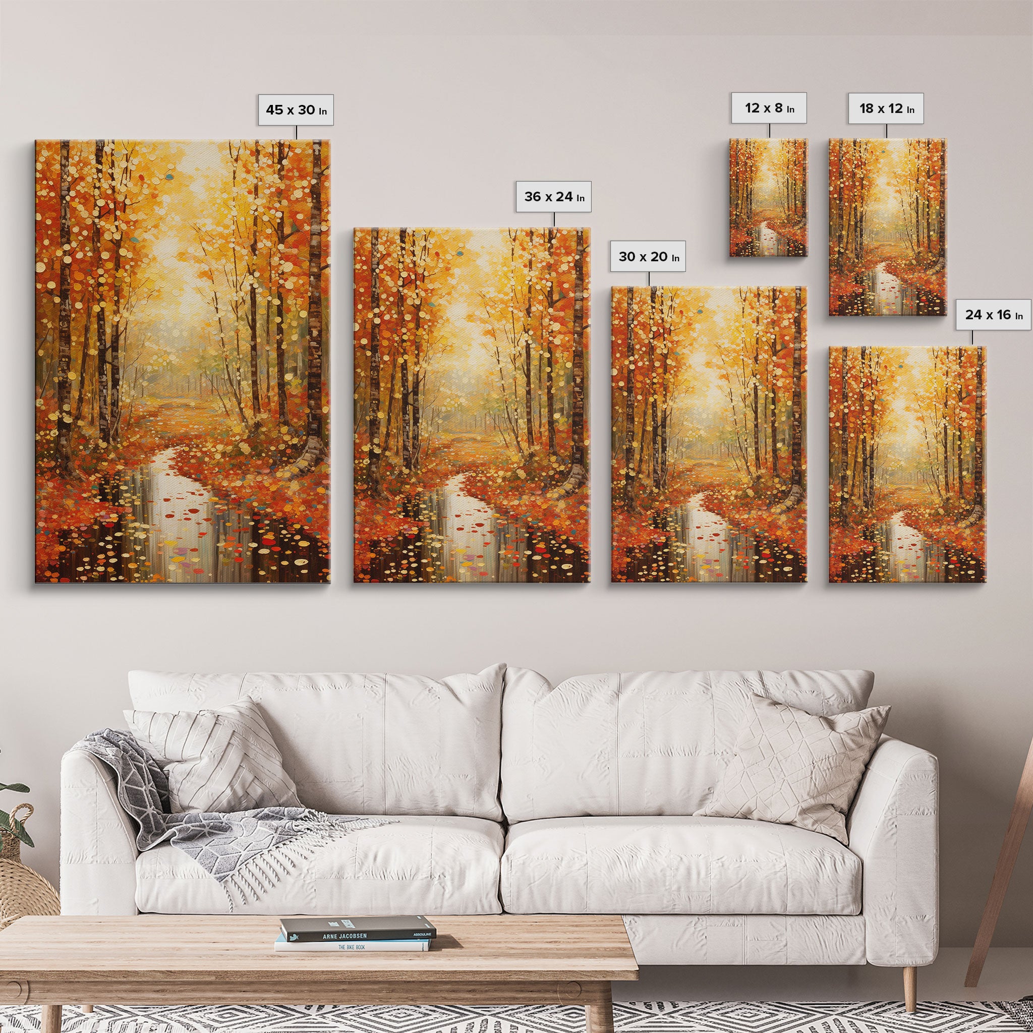 Forest Wall Art, Trees Wall Art, Fall Wall Print, Canvas Print, Wall Art, Vertical Art, Housewarming Gift, Ranch Decor, Country Wall Art