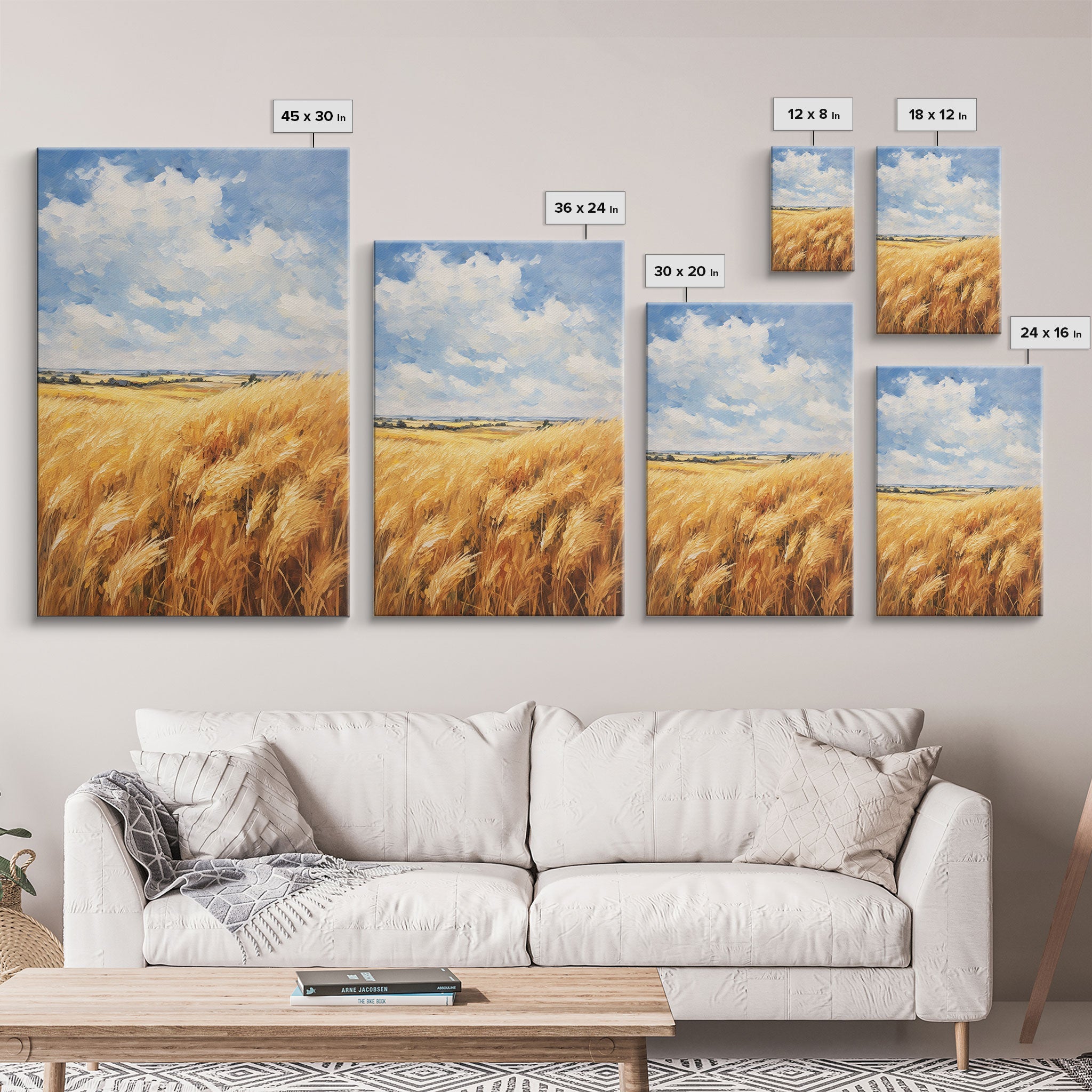 Wheat Feld Wall Art. Farm Wall Print, Landscape Art, Canvas Print, Wall Art, Vertical Art, Gift For Friend, Farmhouse Wall Decor, RV Decor