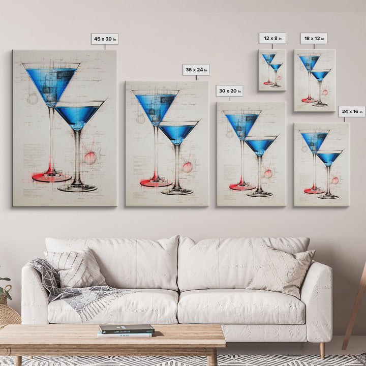 Cocktail Wall Art, Bar Cart Art, Alcohol Wall Art, Canvas Print, Wall Art, Vertical Art, Kitchen Wall Art, Best Friend Gifts, House Wall Art