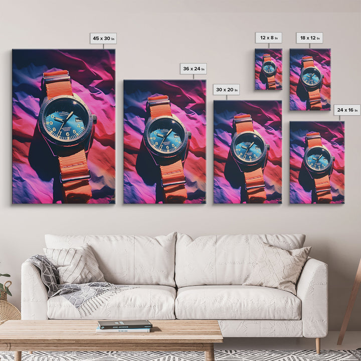 Wristwatch, Modern Wall Art, Wrist Watch, Canvas Print, Wall Hanging, Portrait Art, College Dorm Decor, Gift For The Home, Entryway Prints