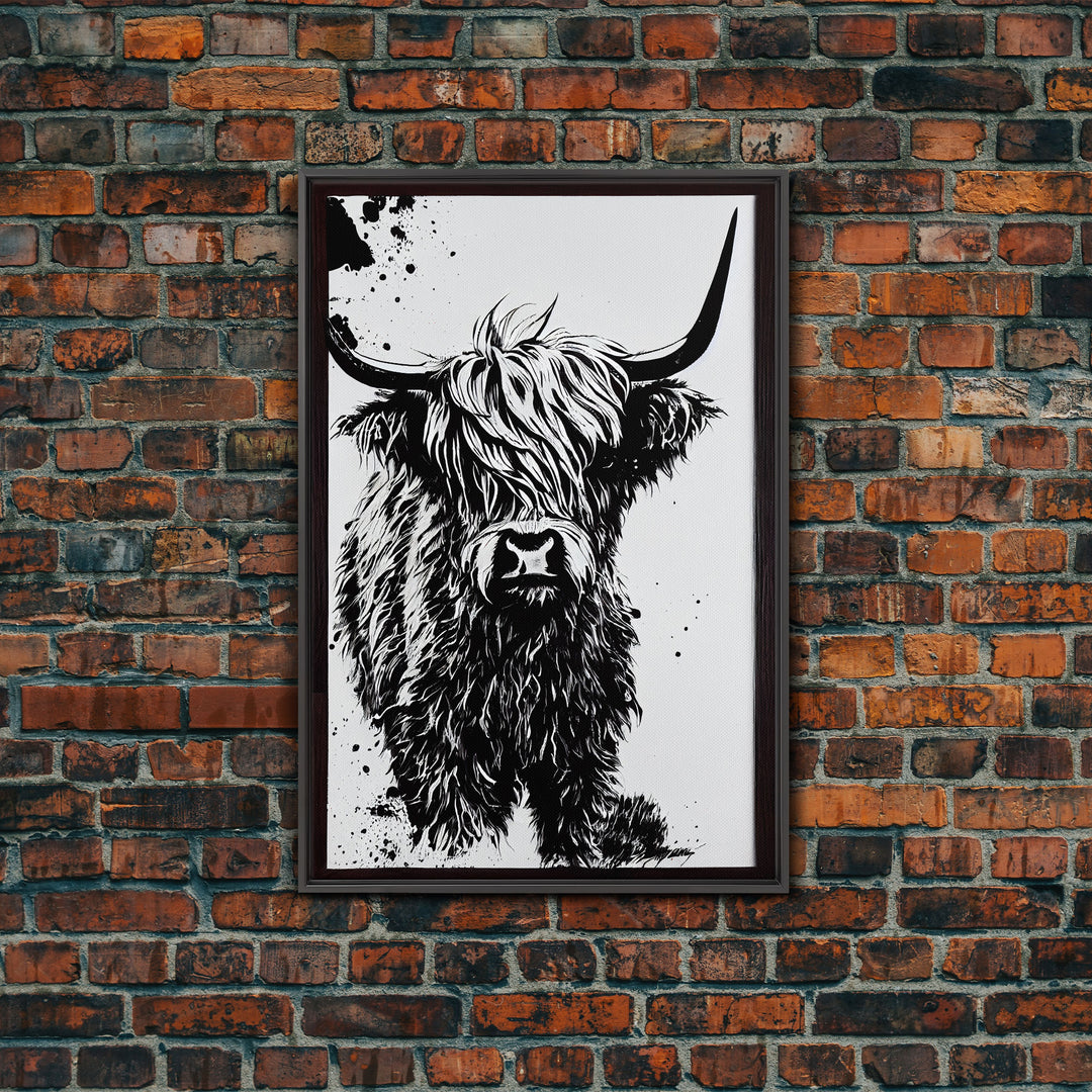 Scotland Cattle, Highland Cow art, farmhouse decor, fine art paper print, poster art, Rustic primitive decor