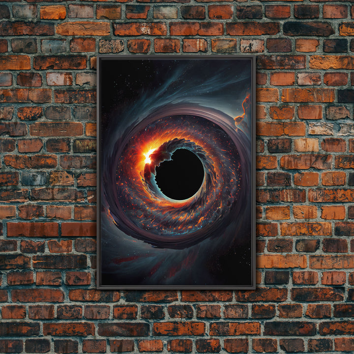 Eye Of the Storm, Galaxy art, framed canvas print, unique space decor