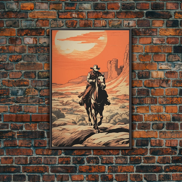 Lonely Cowboy Canvas Print