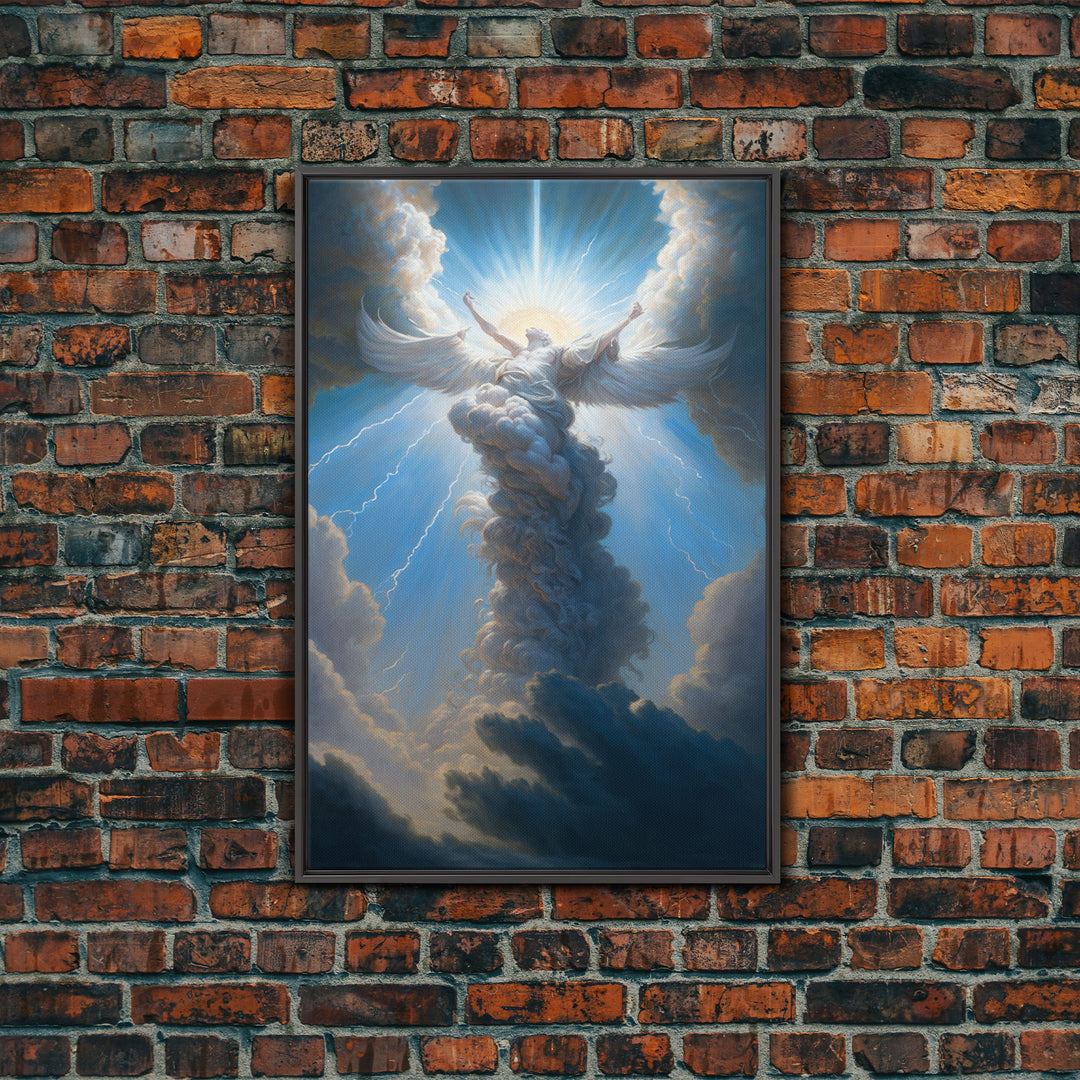 Angel Art, Framed Wall Art, Canvas Print, Angelic Art, Angel Painting, Angel Rising To The Heavens