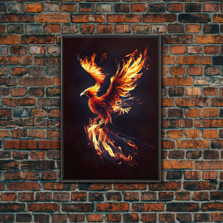 Canvas Print Of "The Phoenix" - Rebirth Art - Framed Canvas Art - Framed Wall Art