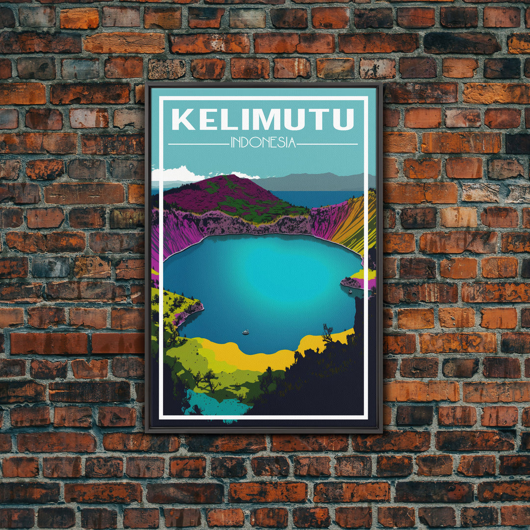 Kelimutu Wall Art, Indonesia Poster, Asia Wall Print, Volcano, Lake, Travel Wall Print, Travel Poster, Travel Wall Art, Canvas Wall Print