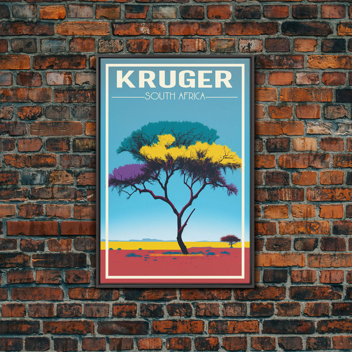 Kruger National Park Wall Art, South Africa Poster, African Wall Art, Travel Wall Print, Travel Poster, Travel Wall Art, Canvas Wall Print