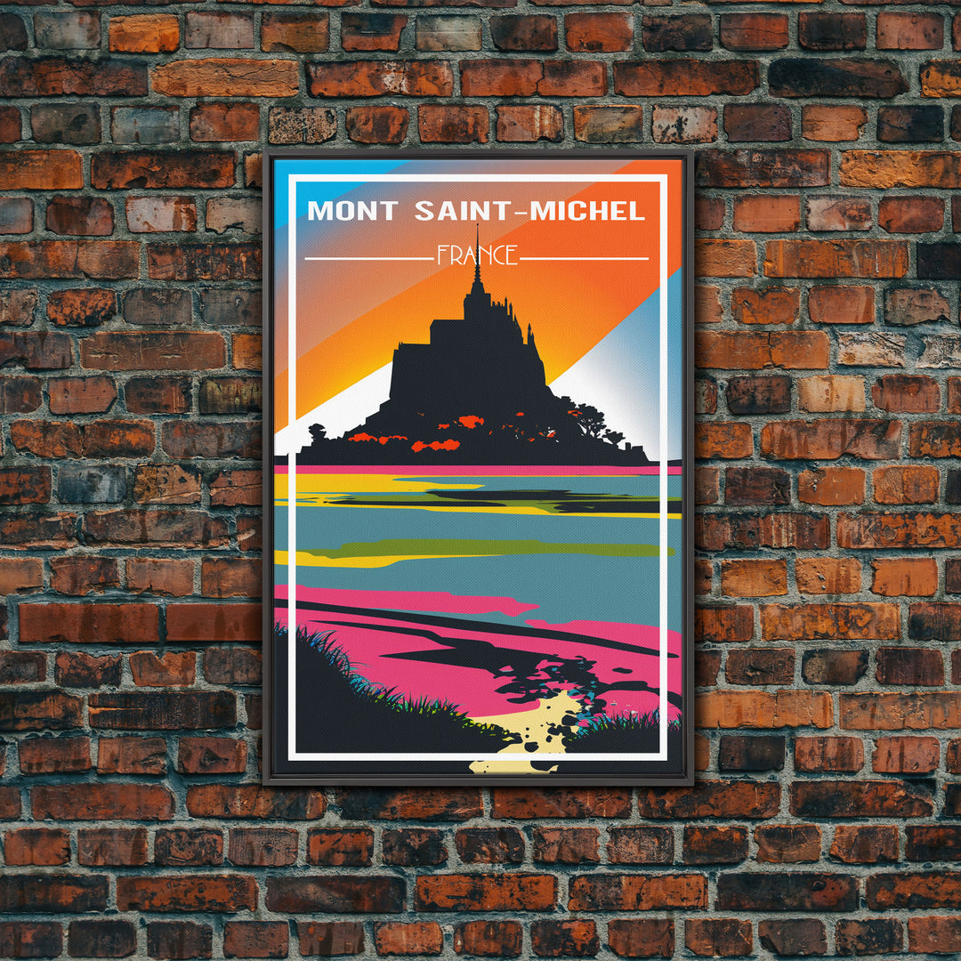 Mont Saint Michel, France Poster, Normandy, Europe Wall Print, Travel Wall Print, Travel Poster, Travel Wall Art, Canvas Wall Print