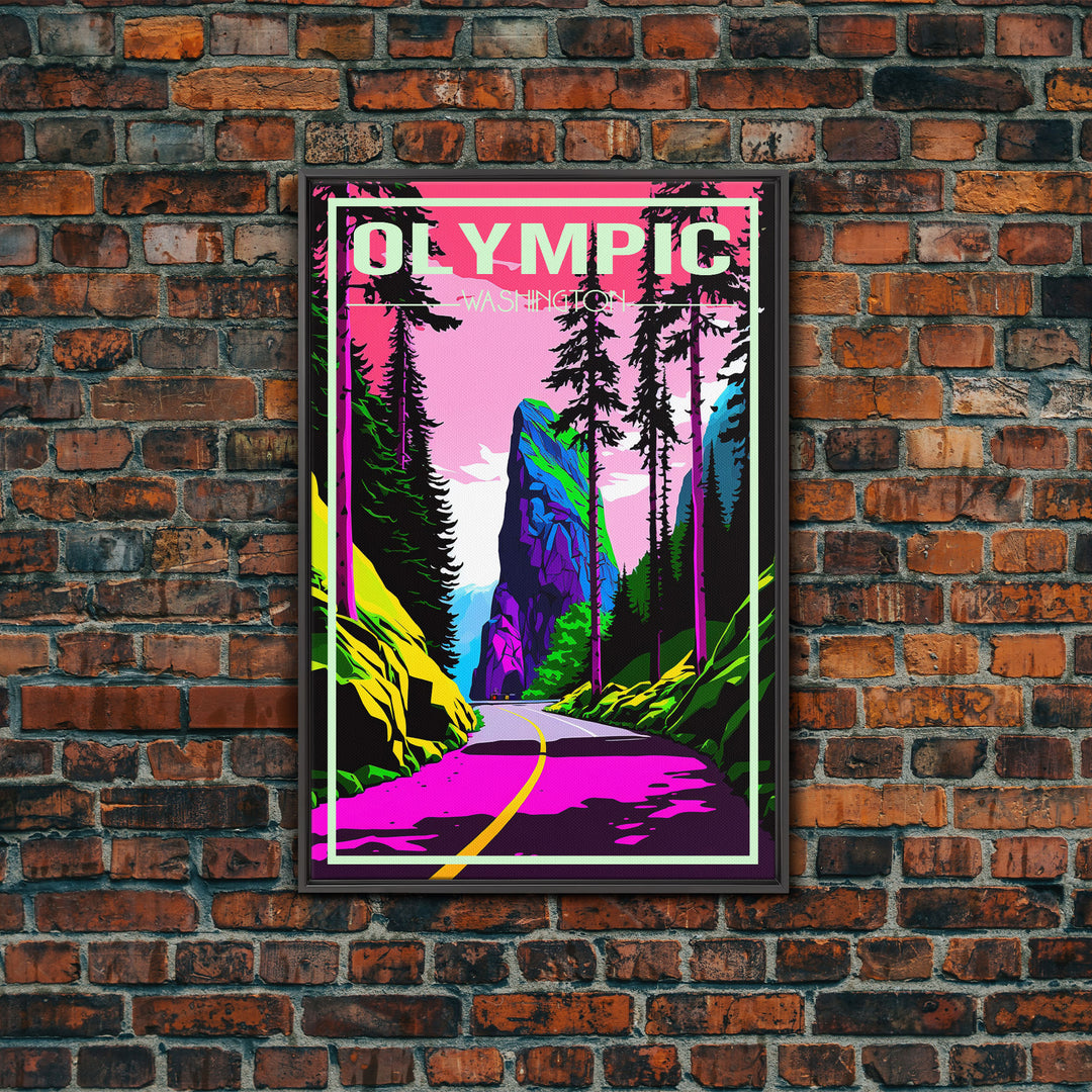 Olympic National Park, America Poster, Washington State, Travel Wall Print, Travel Poster, Travel Wall Art, Canvas Wall Print