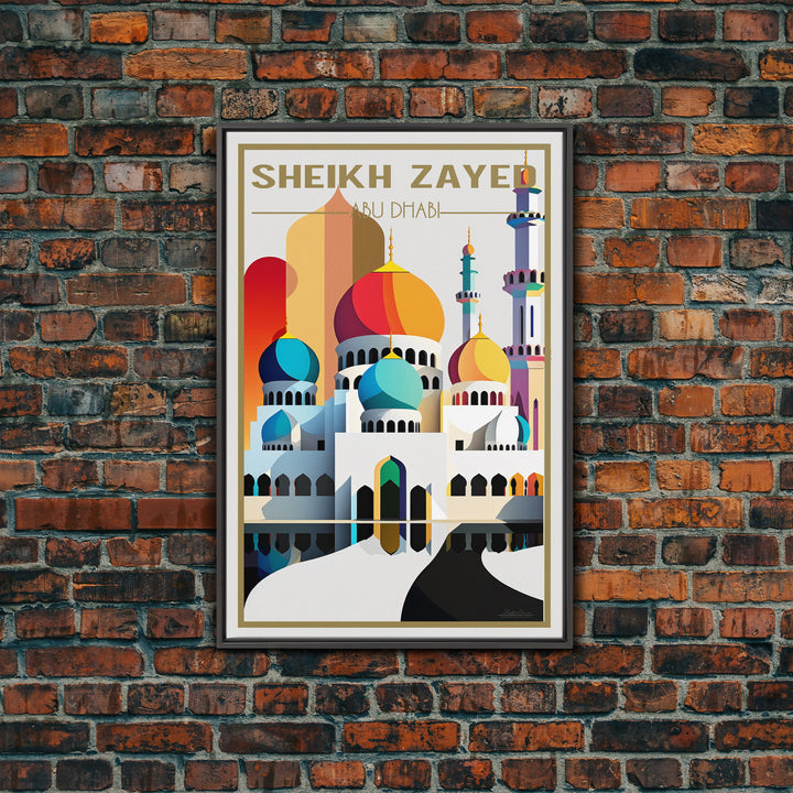 Abu Dhabi Wall Art, Sheikh Zayed Mosque, United Arab Emirates Poster, Travel Wall Print, Travel Poster, Travel Wall Art, Canvas Wall Print