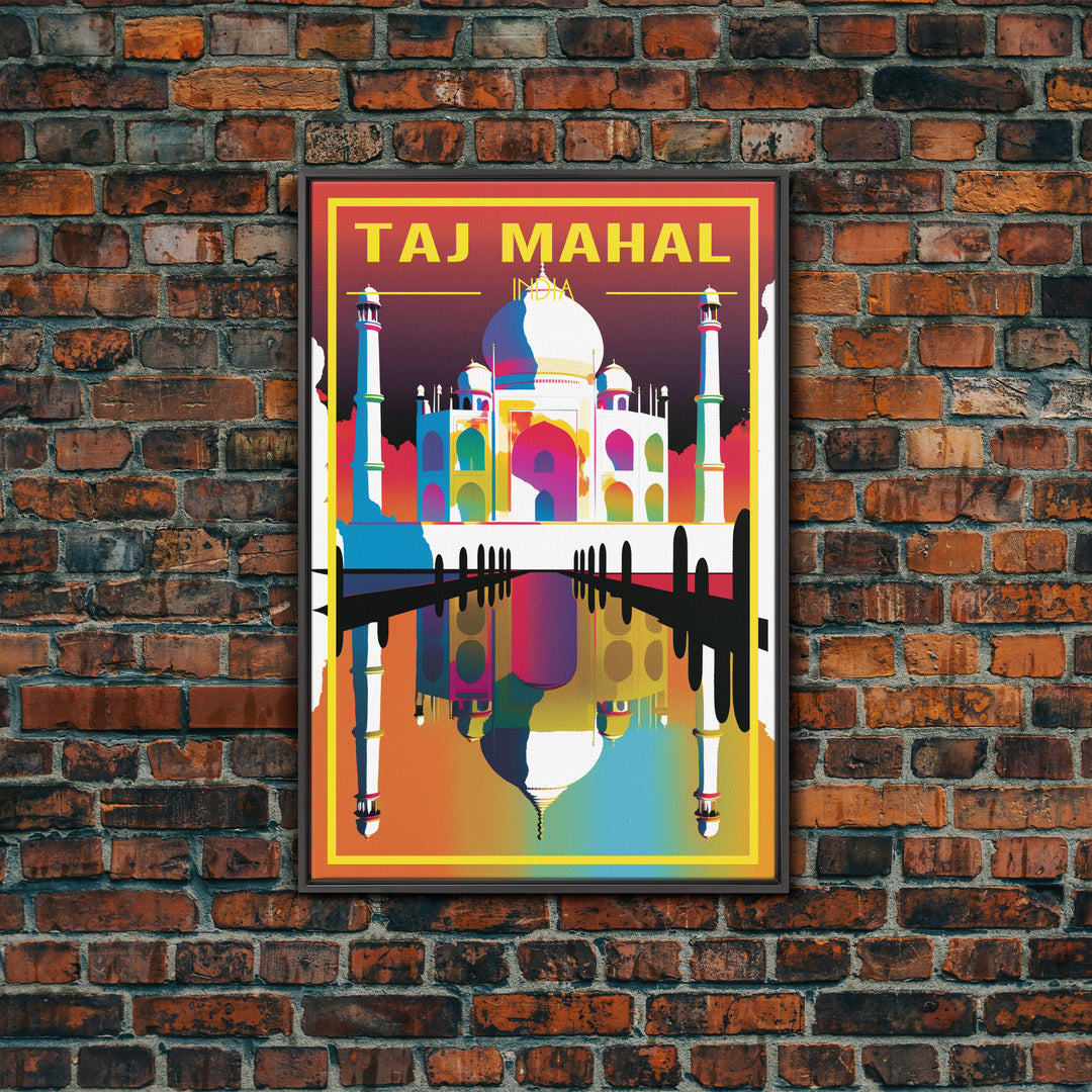 Taj Mahal Wall Art, India Poster, India Wall Print, Yamuna River, Travel Wall Print, Travel Poster, Travel Wall Art, Canvas Wall Print