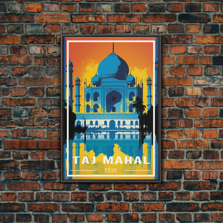 Taj Mahal Wall Art, India Poster, India Wall Print, Yamuna River, Travel Wall Print, Travel Poster, Travel Wall Art, Canvas Wall Print