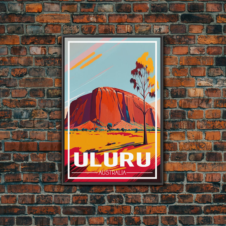 Uluru Wall Art, Red Centre, Australia Poster, Australia Wall Print, Travel Wall Print, Travel Poster, Travel Wall Art, Canvas Wall Print