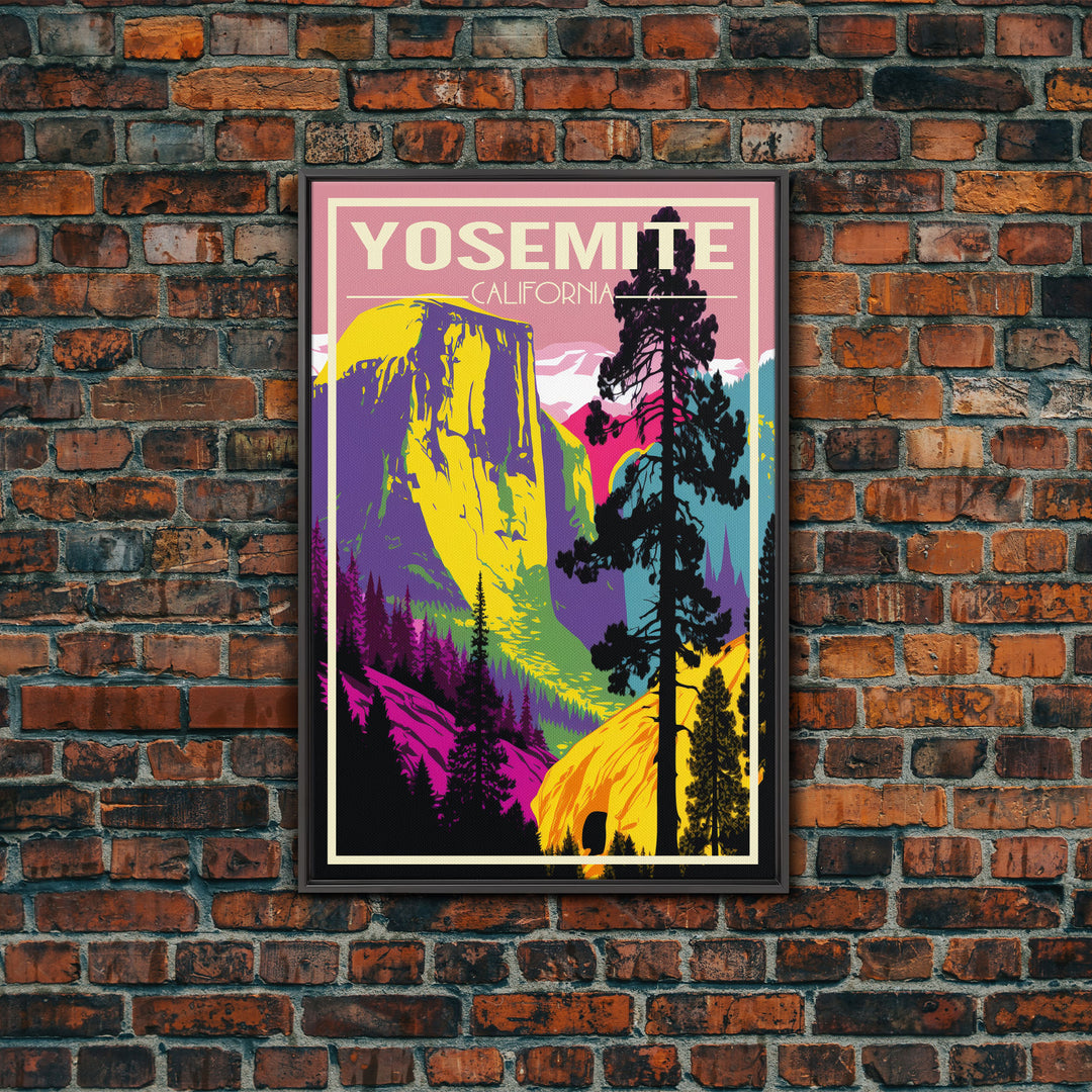 Yosemite Wall Art, California Art Print, North America Poster, Travel Wall Print, Travel Poster, Travel Wall Art, Canvas Wall Print