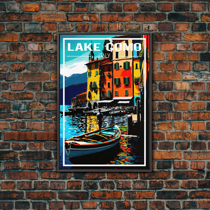 Lake Como Wall Poster, Italy Wall Art, Europe Poster, Italy Poster, Travel Wall Print, Travel Poster, Travel Wall Art, Canvas Wall Print