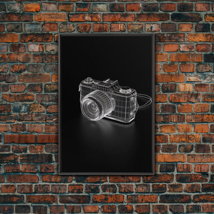 Camera Wall Art, Photography Art, Craft Room Wall Decor, Minimalist Print, Wall Decor, Canvas Print, Wall Art, Framed Canvas