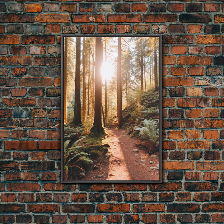 Woods Wall Decor, Sunset Wall Art, Nature Art Print, Trees Wall Art, Photography Print, Wall Decor, Canvas Print, Wall Art, Framed Canvas