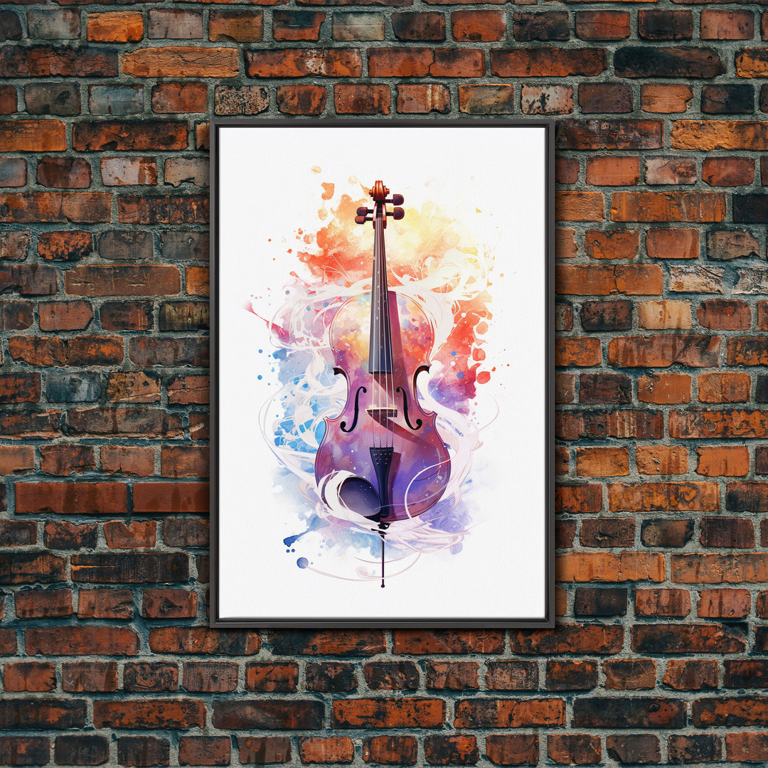 Galaxy Cello Gift, Banjo Wall Art Canvas Print, Stringed Instruments, Cello Art, Banjo Poster Print, Cello Gifts, Musical Art