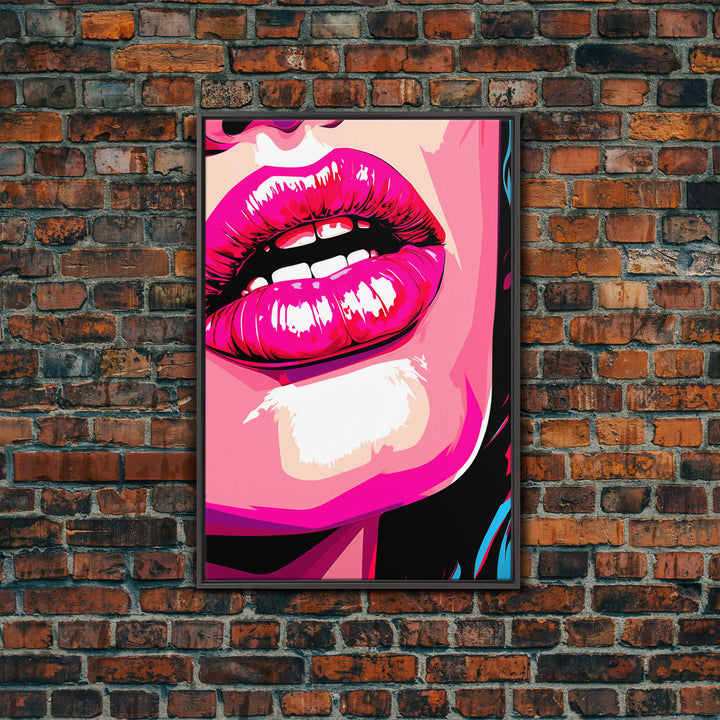 Pop Art Canvas, Girly Wall Art, Make Up Wall Art, Comic Pop Art, Canvas Print, Wall Art, Vertical Print, Modern Pop Art, Teen Girl Room Art