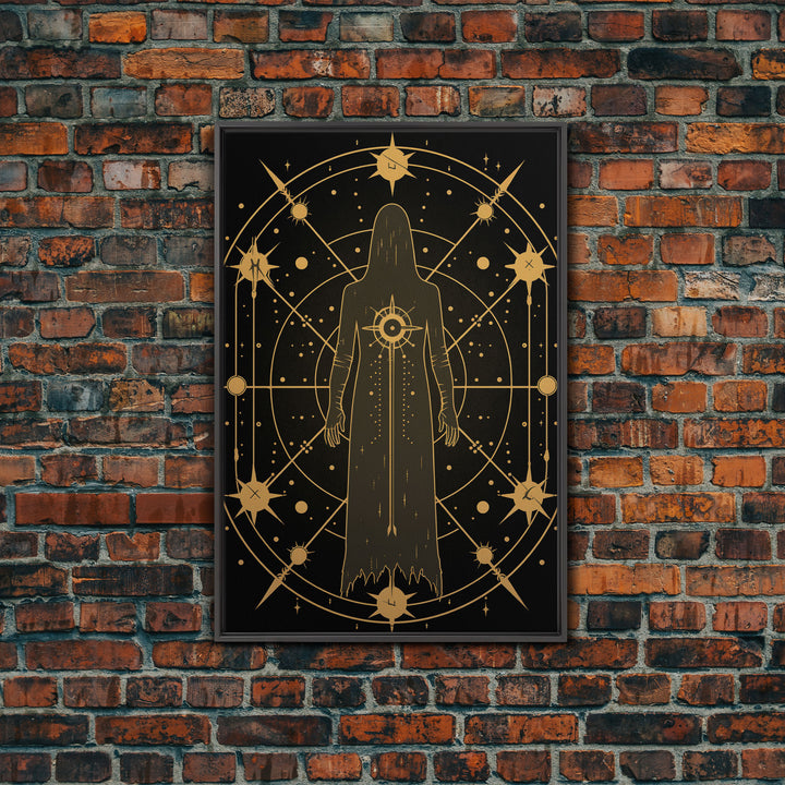 Tarot Card Art, Tarot Decor, Mystical Wall Art, Celestial Wall Art, Canvas Print, Wall Art, Vertical Print, Witchy Wall Art, Gothic Art