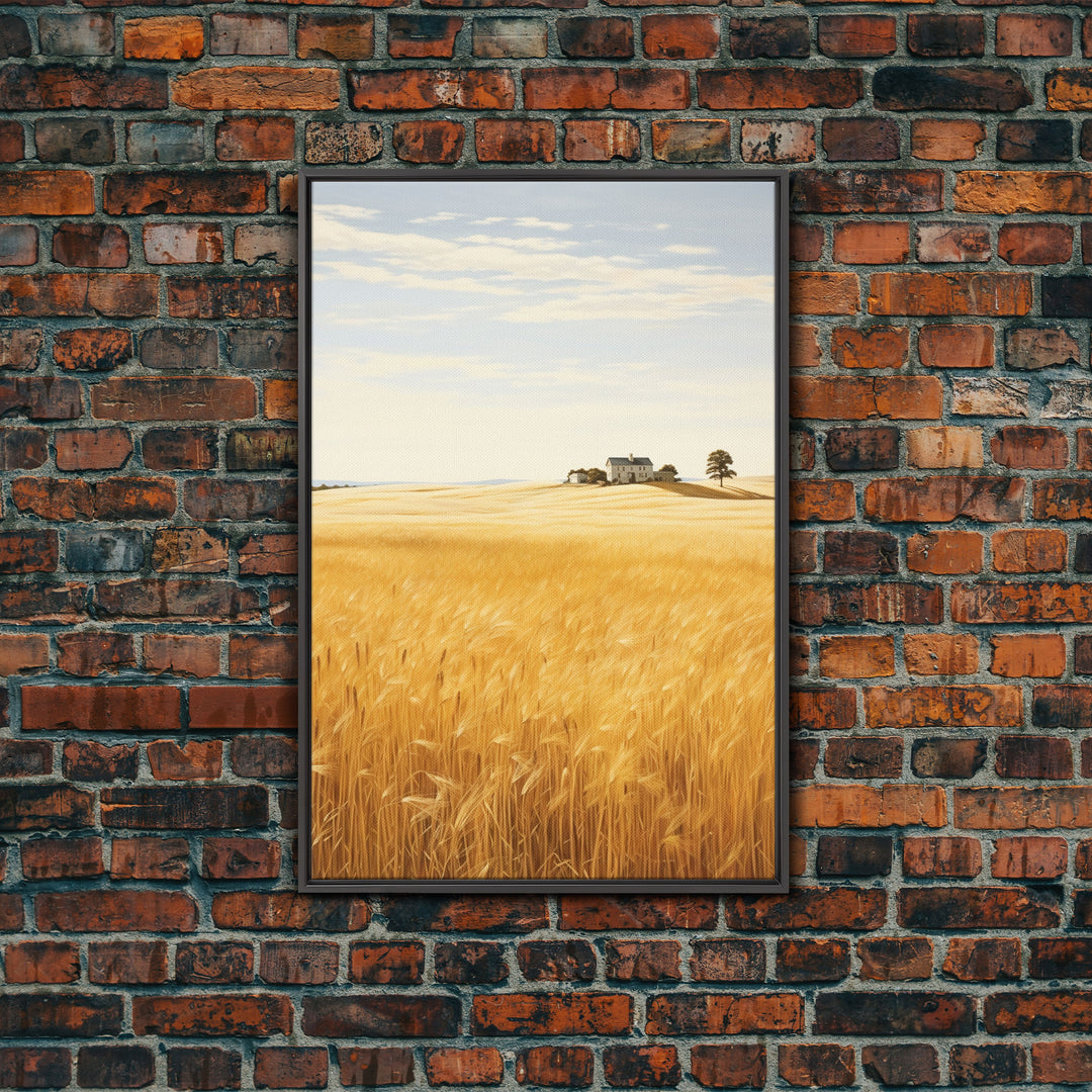 Wheat Field Wall Art, Farm Print, Countryside Wall Print, Canvas Print, Wall Art, Vertical Print, Country Home Decor, Family Gift, RV Decor