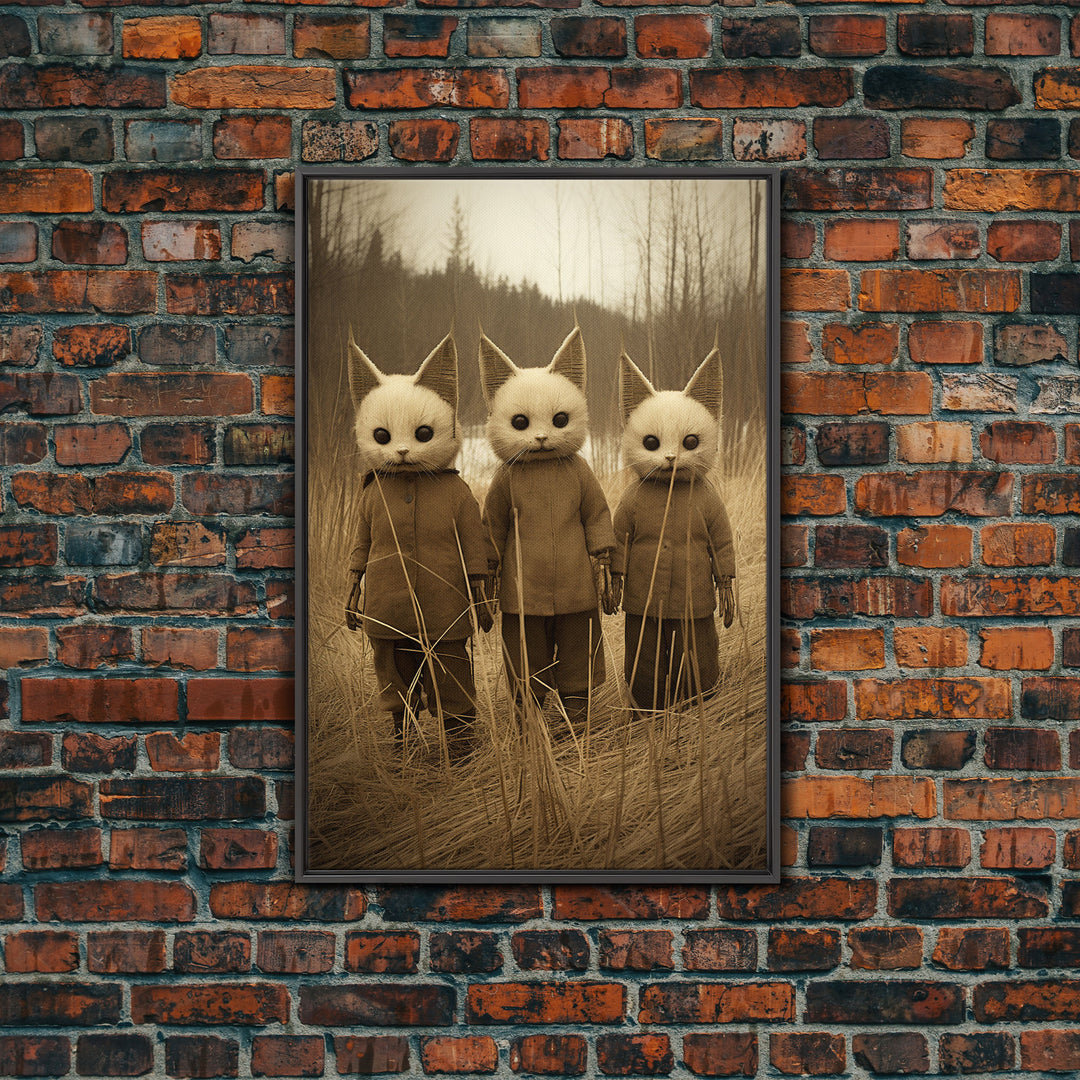 The Bunny Boys, Spooky Halloween Art, Scary Wall Decor, Spooky / Creepy Halloween Decor, Cursed / Haunted Art