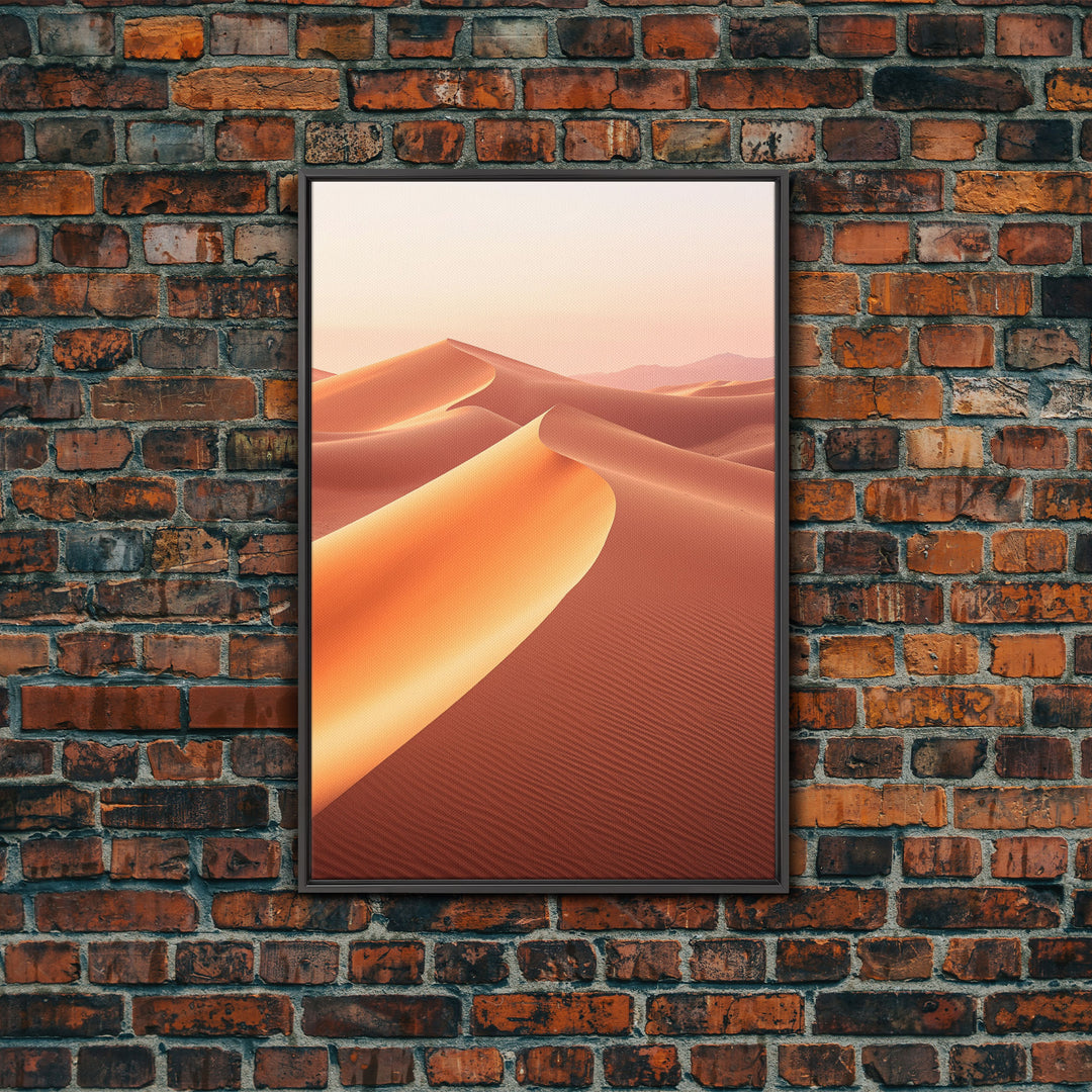 Sand Dunes Art Print, Desert Ladscape, Desert Art, Canvas Print, Wall Art, Vertical Art, Above Bed Decor, Modern Office Art, Gift For Boss