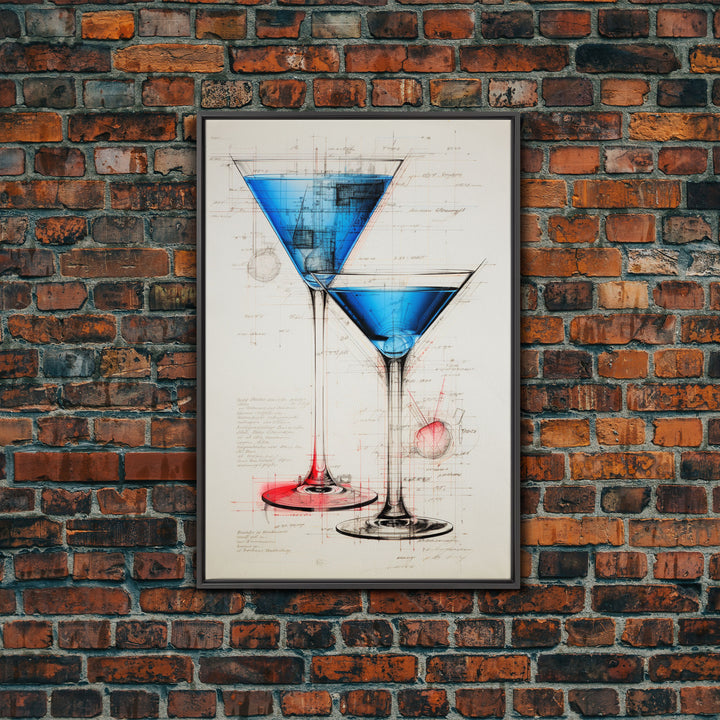 Cocktail Wall Art, Bar Cart Art, Alcohol Wall Art, Canvas Print, Wall Art, Vertical Art, Kitchen Wall Art, Best Friend Gifts, House Wall Art