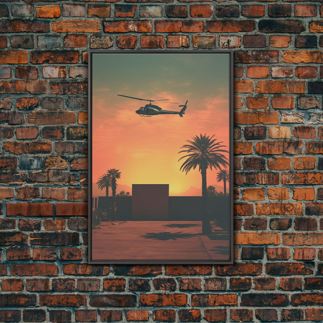 Helicopter, Chopper, Aviation Art, Helicopter Gifts, Canvas Print, Wall Hanging, Portrait Art, Dorm Room Art, Teen Boy Wall Art, Client Gift