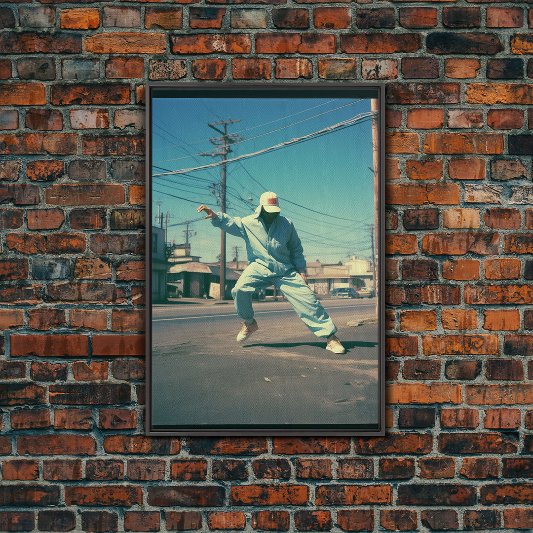 Street Dancer, Hip Hop Art, Urban Wall Art, Canvas Print, Wall Hanging, Portrait Art, Boys Bedroom Decor, College Dorm Decor, Modern Prints