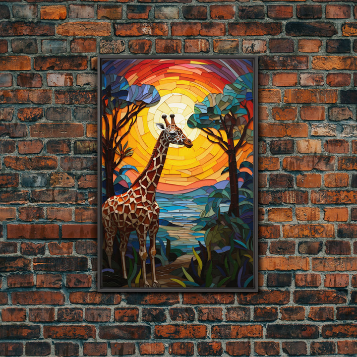 Giraffe Decor, Nursery Wall Decor, Canvas Print, Wall Hanging, Portrait Art, Giraffe Gift, Playroom Art, Safari Art, Entryway Prints