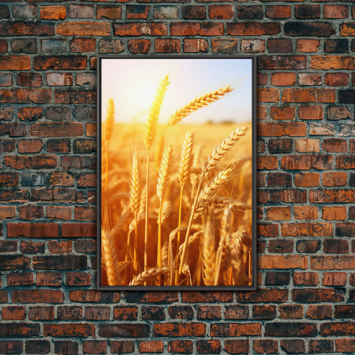 Wheat Field Print, Nature Wall Art, Canvas Print, Wall Hanging, Portrait Art, Farmhouse Wall Decor, Country Wall Art, Kitchen Prints